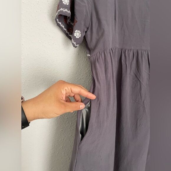 Anthropologie Polagram Woman’s Embroidered Peasant Dress size M - Picture 5 of 6